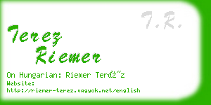 terez riemer business card